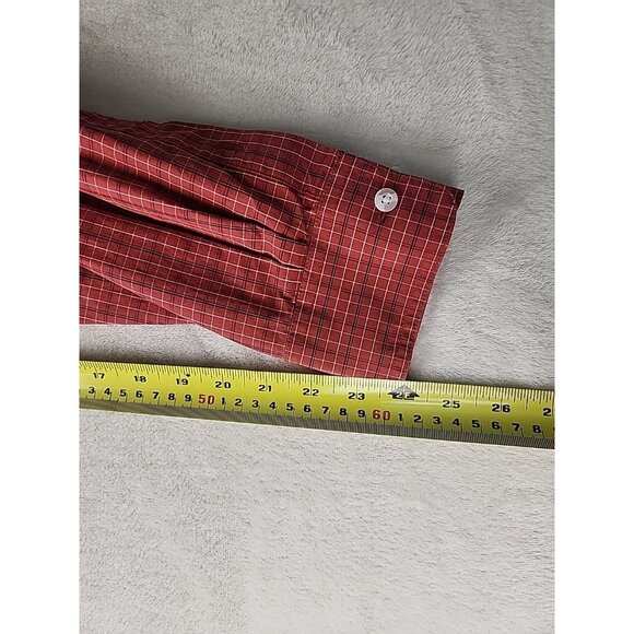 Ariat Pro Series Shirt Mens Red Check Western Cowboy Long Sleeve Button Down - Picture 14 of 14